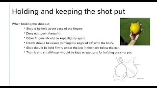 THROWING EVENTS- SHOT PUT