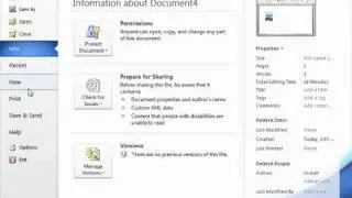 Word 2010 Tutorial The File Tab and Backstage View Microsoft Training Lesson 1.6