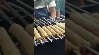 $1 Legendary Street Kebab of India! 🔥 (Melt in your mouth) #shorts #indianstreetfood