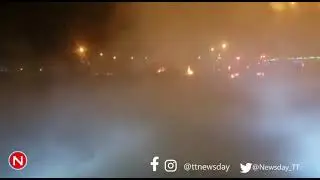 Bush fire along Caroni South Bank Road and Piarco By-Pass Road on March 3.