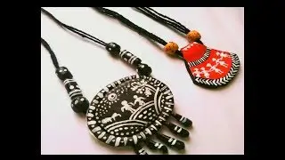 DIY statement neckless from clay | shilpkar clay craft | how to make jewellery from clay