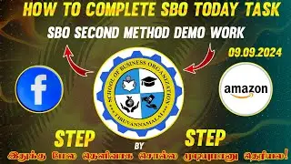 SBO Today New Task || SBO 09.09.2024 Task || SBO Second Task || How To Complete SBO Today Task Tamil