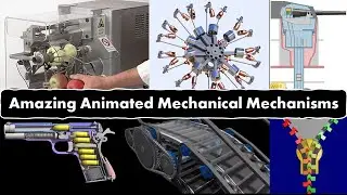 Mechanical Mechanisms Animation || Pistol Working || Lock and Key || Escalator || Zip Mechanism