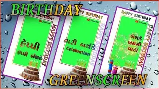 happy birthday green status // green screen status