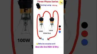 How make Three phase testing lamp | #electrical #electricalwiring #switchboardconnection