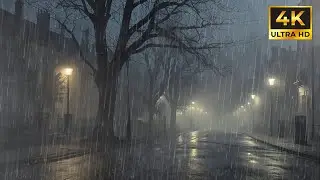 Peaceful rain ambience filling the night with gentle calm for rest, relaxation, and deep sleep