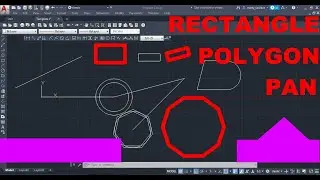 Martina's AutoCAD 2020 LESSON 3 - commands PAN, RECTANGLE & POLYGON