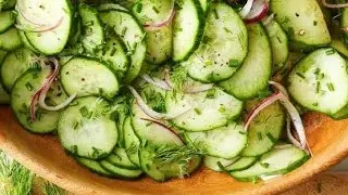 This easy Cucumber Salad recipe is all time classic. So simple, crisp, and refreshing! 