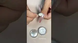 Ombre Glazed Donut Nails with VARNAIL Pearl White Chrome #varnail #nailtutorial #nailart