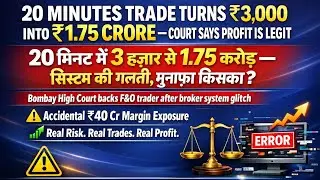20 मिनट में ₹3,175 से ₹1.75Cr! System Glitch, F&O Margin और Bombay High Court का बड़ा फैसला