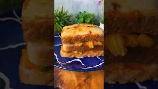 3 layer Cheese Sandwich 😋 #shorts