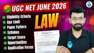 UGC NET June 2026 Law Eligibility, Age Limit, Paper Pattern, Syllabus, Opportunities | JRFAdda