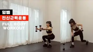 덤벨 전신근력운동 308   전신근력운동 가벼운 무게로도 타겟머슬에 자극을 줄 수 있는 운동   FULL BODY WORK OUT 308 with DUMBBELL