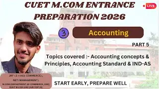 Accounting | Part 5 | CUET M.COM ENTRANCE PREPARATION 2026 | D.U COMMERCE | Reetik #cuet2026 #cuetpg