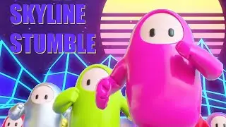 100% SKYLINE STUMBLE STRATEGY GUIDE - Fall Guys Season 4 Gameplay