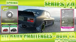 SERIES 24 SPRING SEASON | HOW TO COMPLETE ALL FESTIVAL PLAYLIST DAILY CHALLENGES | FORZA HORIZON 4