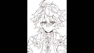 Sketch of FLINN from genshin!! #fanart  #fanartgenshin #art #genshinimpact#nodkrai #speedpaint#draw
