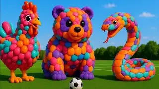 Cute but Crazy! Balloon Animals on a Soccer Ground 🥵🔥