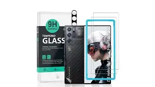 ZTE nubia Red Magic 9Pro&+5G Tempered glass ibywind Protector&Easy Install Kit&Camera Lens Protector