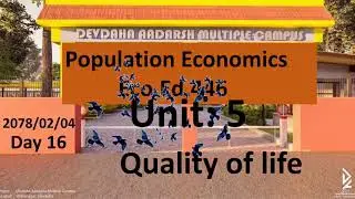 Unit 4, Measurements of quality of life
