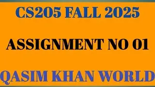 CS205 Assignment no 01 Fall 2025    