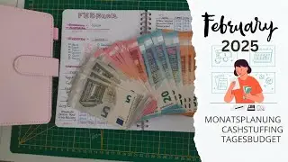 ❄️ Monatsplanung Februar ❄️ Cashstuffing Tagesbudget 💲 Budgetplanung für eine Großfamilie ☺️