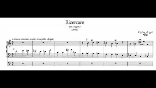 Gy&ouml;rgy Ligeti - Ricercare, Omaggio a Girolamo Frescobaldi (transcription for organ with score)