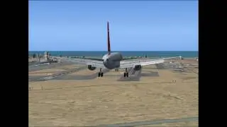 North West Airlines CS 757-300PW Landing at Dubai Intl