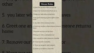 House Rules | #house #rules #facts #goals #shorts