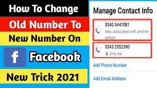 How to Change Facebook Mobile Number | How to Change Primary Gmail  in Facebook Account