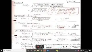 Economic Order Quantity | Ex 8-3 | Matz Usry