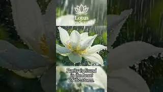 30s of Peace: White Lotus in the Rain 🌿✨ #LotusFlowSounds