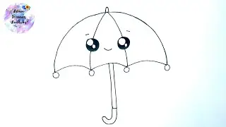 How to Draw an Umbrella ☔ | Easy Drawing Tutorial