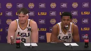 LSU basketball players Will Baker and Jordan Wright WIN over North Florida  Post Game