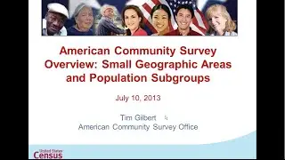 PRB Webinar: ACS Data for Small Geographic Areas and Population Subgroups