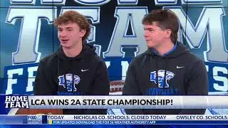 LCA State Champions Jamey Lee Patterson + Carter Penix on FOX 56's Home Team Friday Nights Kickoff