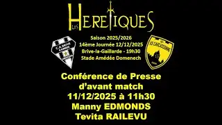 ‼️00h01‼️⚔ Conférence de presse d'avant match - Saison 2025 2026 - J14 - CAB USC ⚔ - ProD2