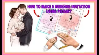 HOW TO MAKE A SIMPLE WEDDING INVITATIONS/WITH PICSART..