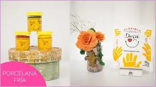 Paso a paso: modelado ROSA Y HOJAS en Porcelana Fría / Mamá Dora Productos - elarcademeyde