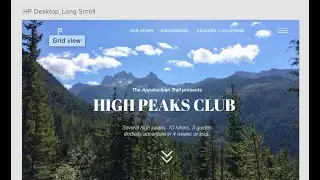 Adobe XD Long Scroll prototype