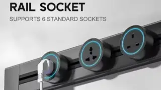 Track Socket Kitchen Wall Outlet, FR EU US UK Universal Standard Round Romovable Adapter Plug