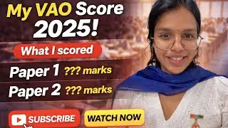 My VAO Score 2025 😱 | Paper 1 & Paper 2 Marks | What I Scored | VAO 2025 ಫಲಿತಾಂಶ |