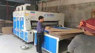 HY-A Series semi-auto two color printer die cutter(attached slotter)