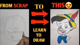 Easy Pinocchio Drawing Tips Learning @condsty @LetsDrawMangas #shorts #sasitalkies #viraldraw