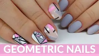Modern Geometric Design | Combination Manicure
