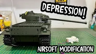 HAYA CENTURION BUILD PART 2 GUN DEPRESSION & ELEVATION MODS FOR AIRSOFT UNIT #coolgadgets RC TANK