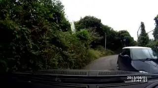 RoadHawk HD Close call on Cornish road