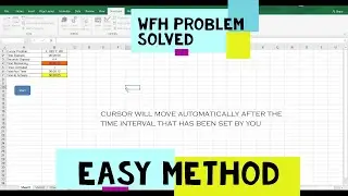 How to move mouse cursor automatically using Excel |  WFH cursor mover | Easy method