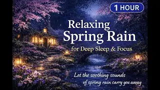 Relaxing Spring Rain Sounds | Sleep &bull; Study &bull; Healing (1 Hour) | Deep Sleep & Focus