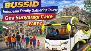 Indonesia Family Trip to Goa Sunyaragi Cave in BUSSID 🌿🔥 | Part-2 Journey #gaming #viral #bussid